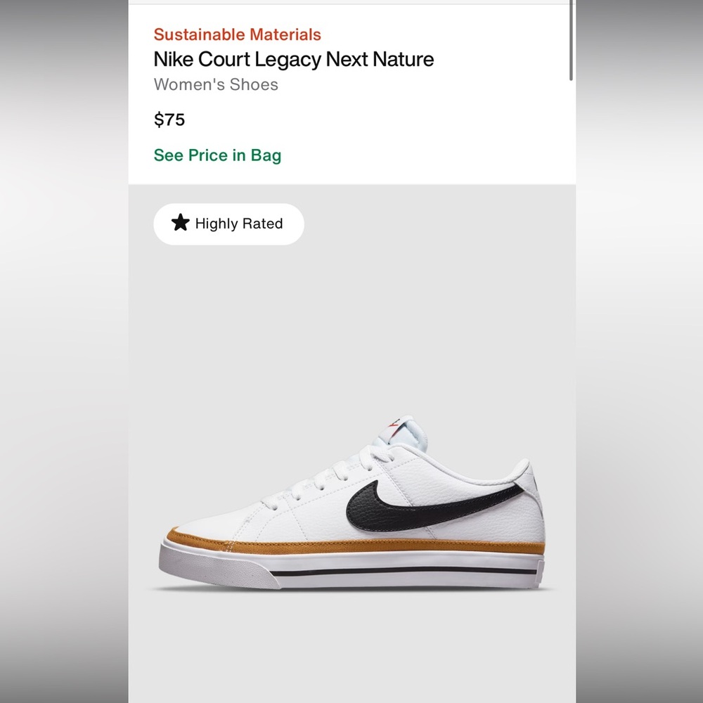 Nike Court Legacy Next Nature Women's Sneakers Size 6.5